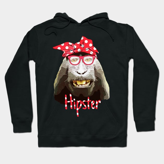 Bandana and monkey, gorilla, chimpanzee Hoodie by Collagedream